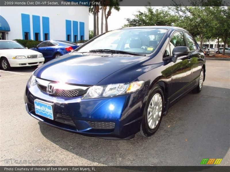 Royal Blue Pearl / Gray 2009 Honda Civic DX-VP Sedan