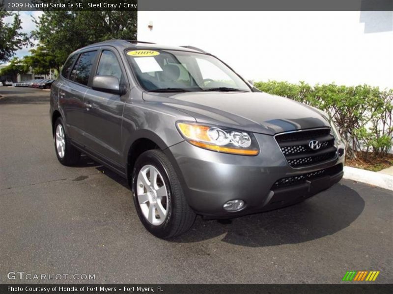 Steel Gray / Gray 2009 Hyundai Santa Fe SE