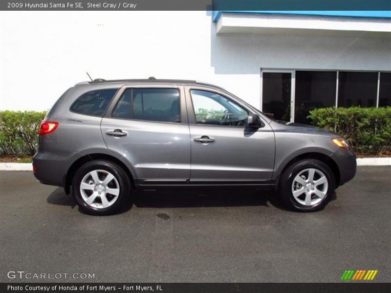 Steel Gray / Gray 2009 Hyundai Santa Fe SE