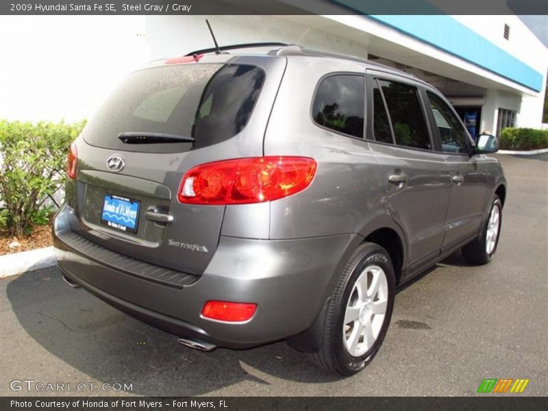 Steel Gray / Gray 2009 Hyundai Santa Fe SE