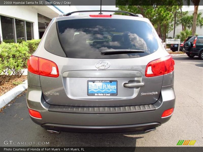 Steel Gray / Gray 2009 Hyundai Santa Fe SE