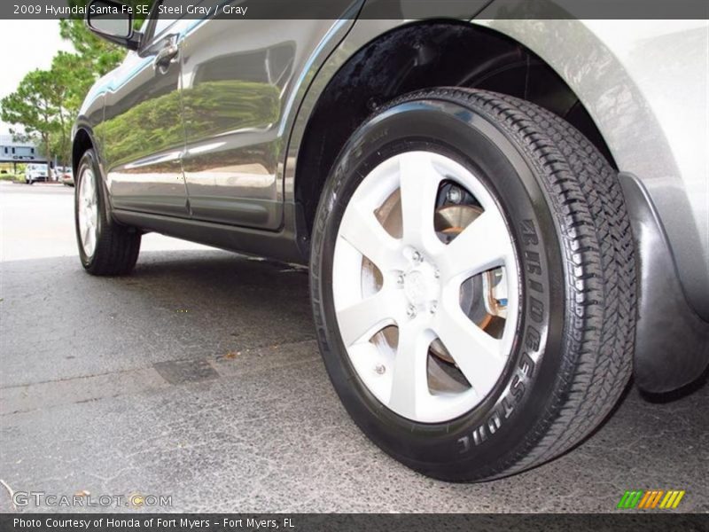 Steel Gray / Gray 2009 Hyundai Santa Fe SE