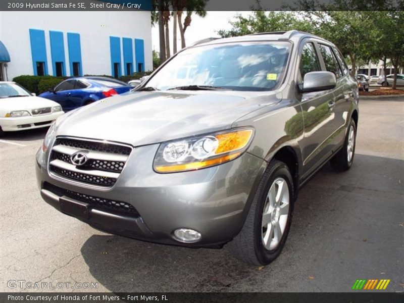 Steel Gray / Gray 2009 Hyundai Santa Fe SE