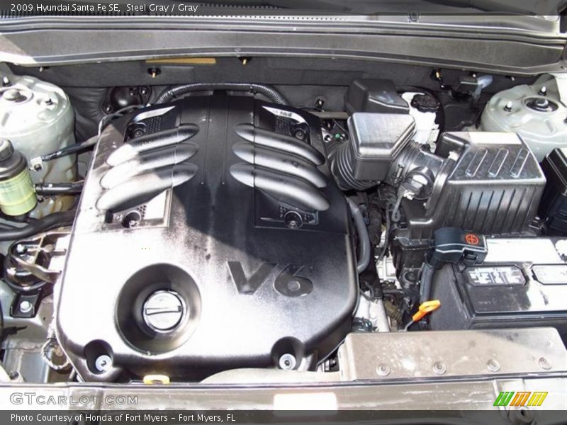 Steel Gray / Gray 2009 Hyundai Santa Fe SE