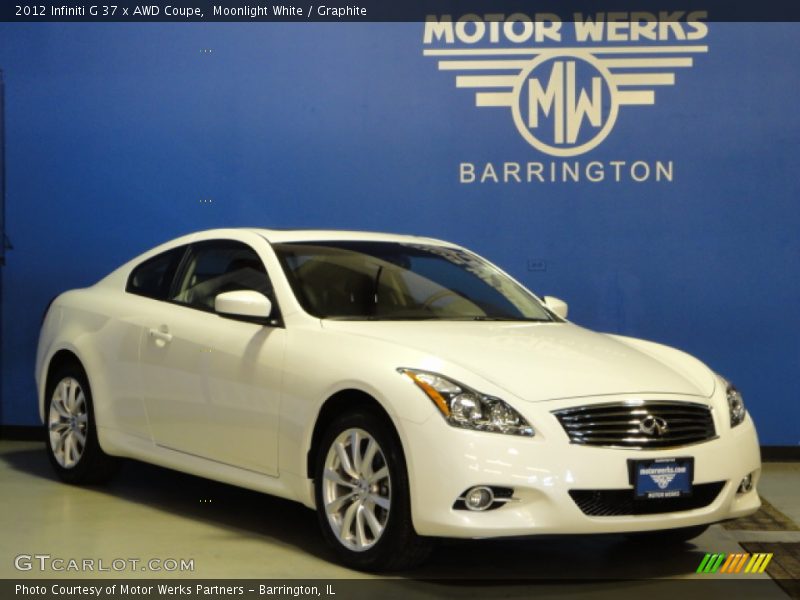 Moonlight White / Graphite 2012 Infiniti G 37 x AWD Coupe