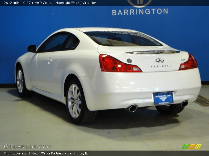 Moonlight White / Graphite 2012 Infiniti G 37 x AWD Coupe
