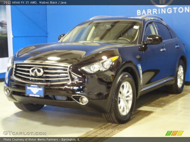 Malbec Black / Java 2012 Infiniti FX 35 AWD