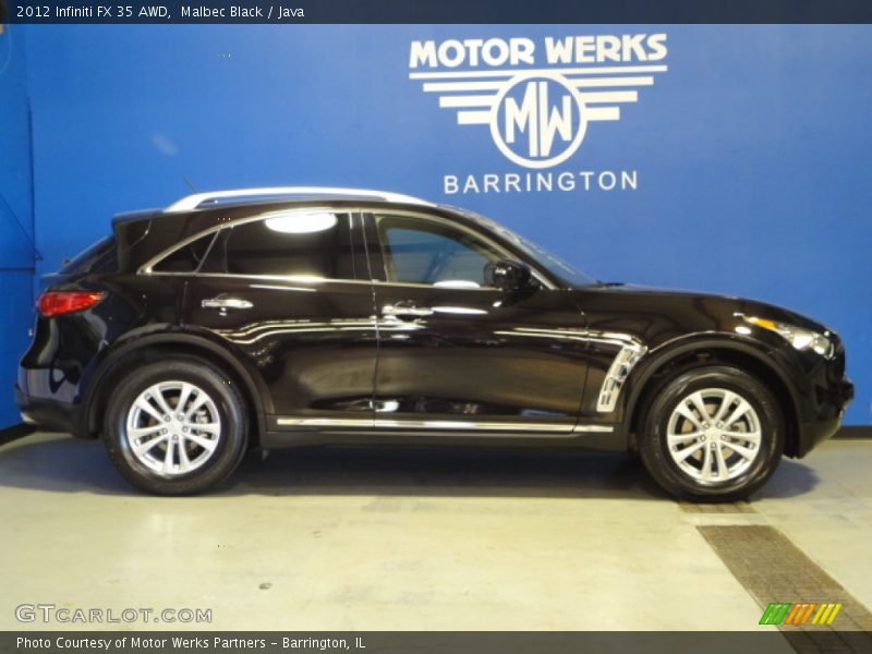 Malbec Black / Java 2012 Infiniti FX 35 AWD