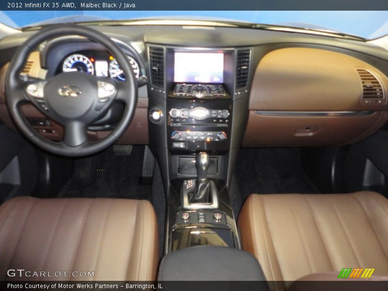 Dashboard of 2012 FX 35 AWD