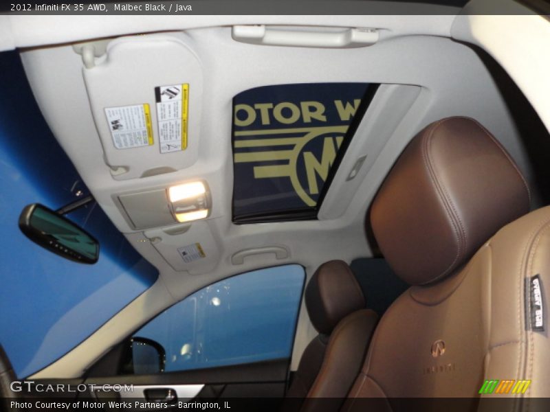 Malbec Black / Java 2012 Infiniti FX 35 AWD