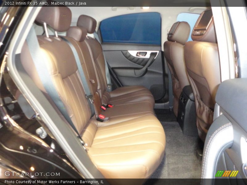 Rear Seat of 2012 FX 35 AWD