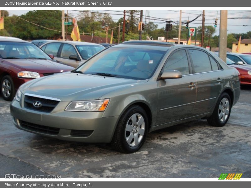 Natural Khaki Green / Gray 2008 Hyundai Sonata GLS V6