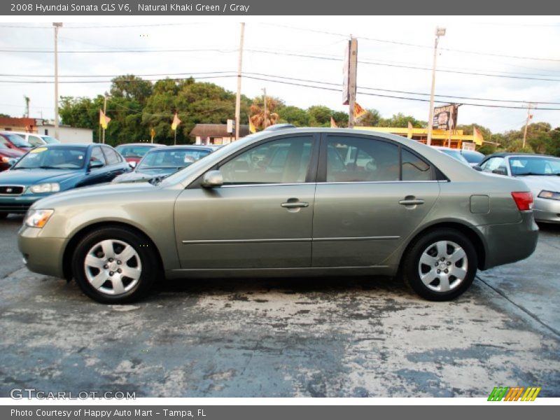 Natural Khaki Green / Gray 2008 Hyundai Sonata GLS V6