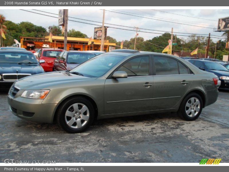 Natural Khaki Green / Gray 2008 Hyundai Sonata GLS V6