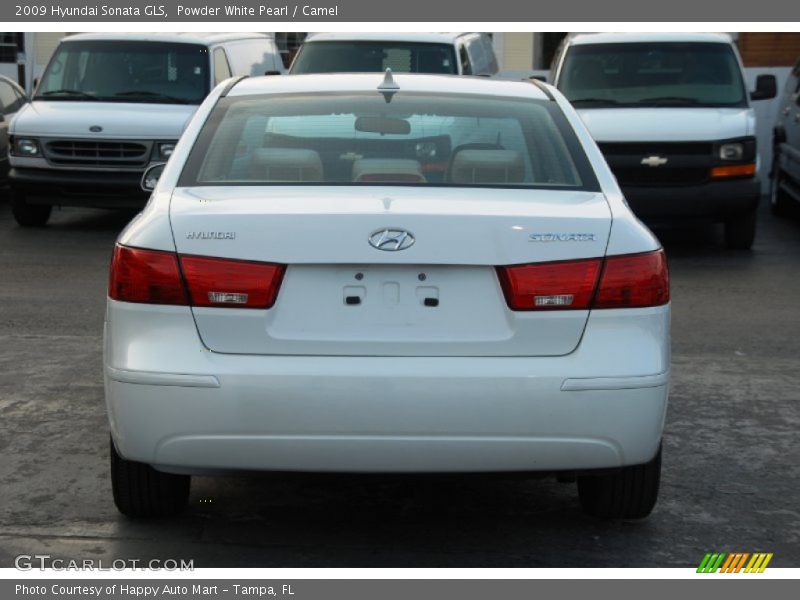 Powder White Pearl / Camel 2009 Hyundai Sonata GLS