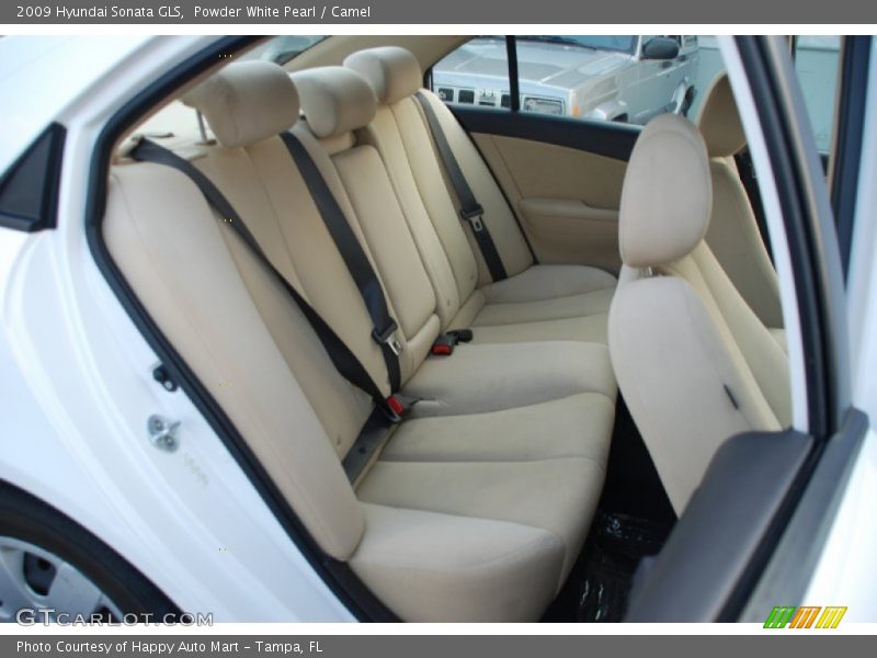 Powder White Pearl / Camel 2009 Hyundai Sonata GLS