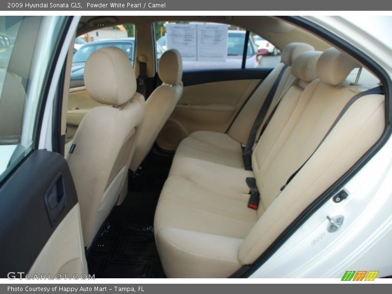 Powder White Pearl / Camel 2009 Hyundai Sonata GLS