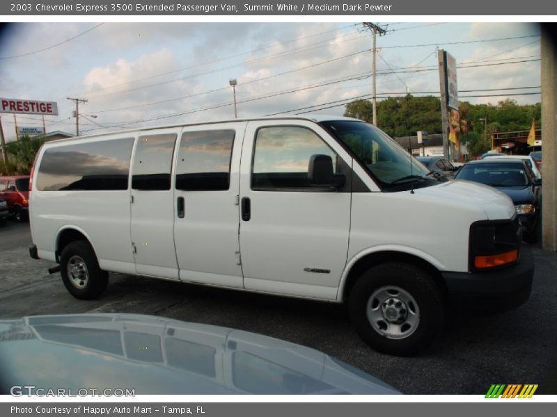 Summit White / Medium Dark Pewter 2003 Chevrolet Express 3500 Extended Passenger Van