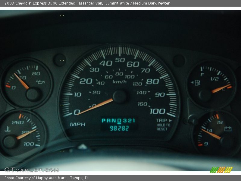 Summit White / Medium Dark Pewter 2003 Chevrolet Express 3500 Extended Passenger Van