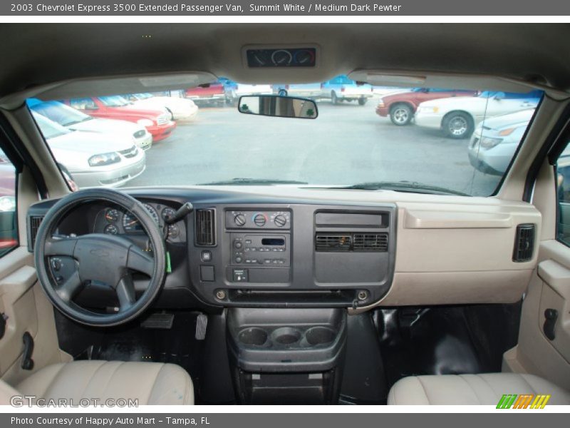Summit White / Medium Dark Pewter 2003 Chevrolet Express 3500 Extended Passenger Van
