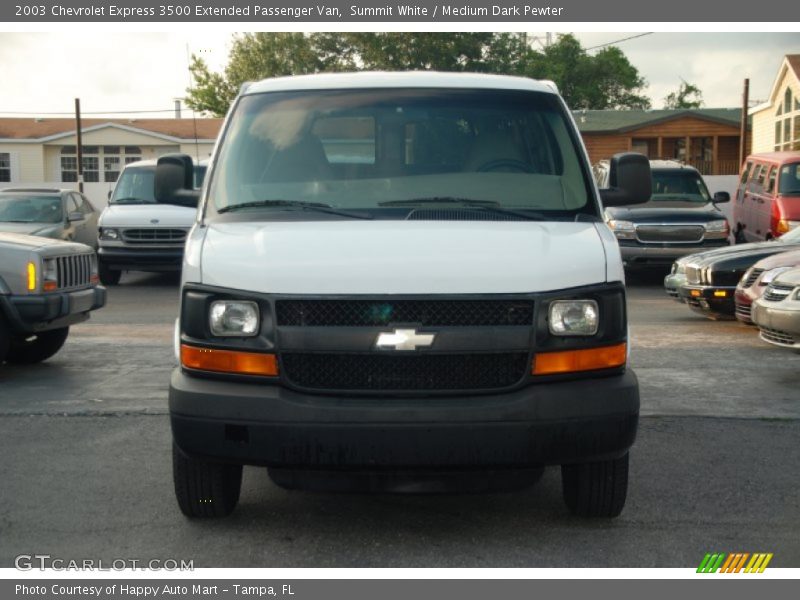 Summit White / Medium Dark Pewter 2003 Chevrolet Express 3500 Extended Passenger Van