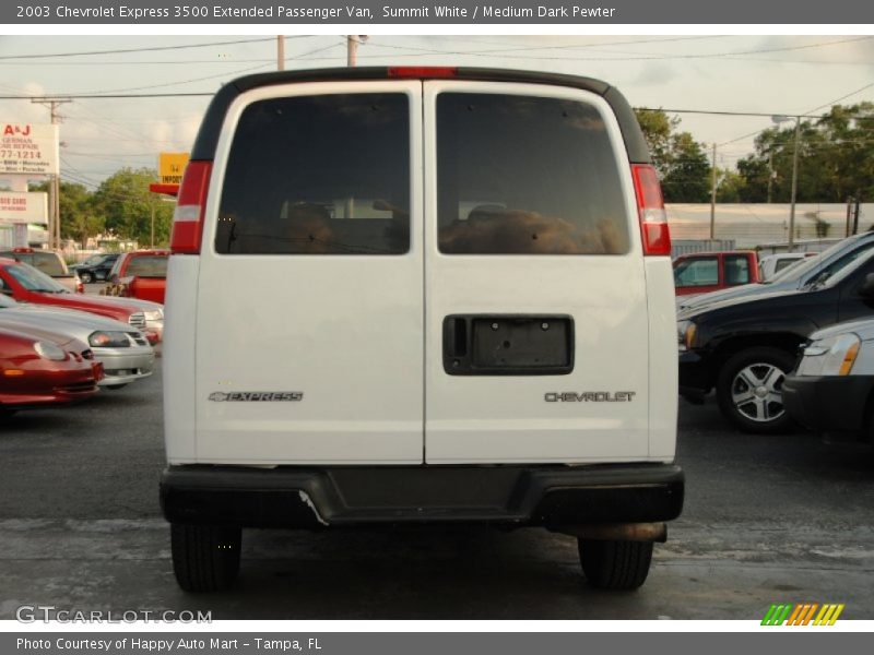 Summit White / Medium Dark Pewter 2003 Chevrolet Express 3500 Extended Passenger Van