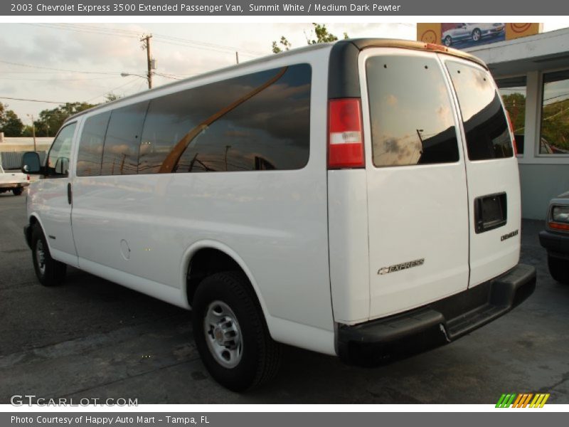 Summit White / Medium Dark Pewter 2003 Chevrolet Express 3500 Extended Passenger Van