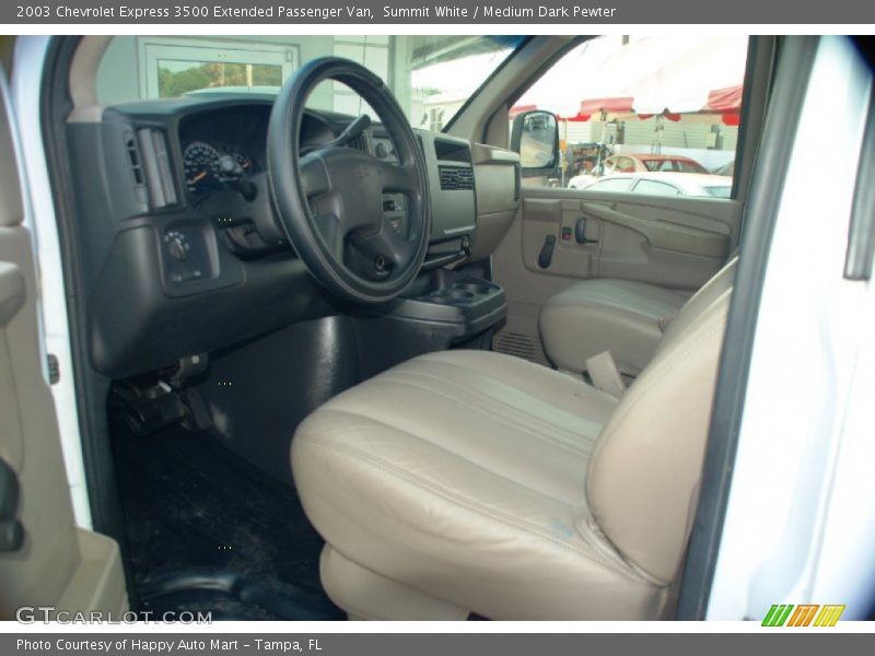 Summit White / Medium Dark Pewter 2003 Chevrolet Express 3500 Extended Passenger Van