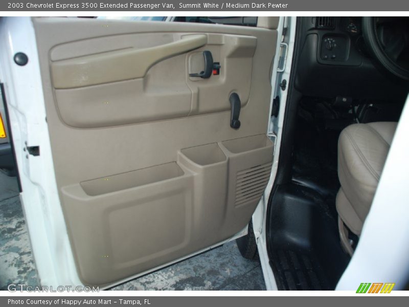 Summit White / Medium Dark Pewter 2003 Chevrolet Express 3500 Extended Passenger Van