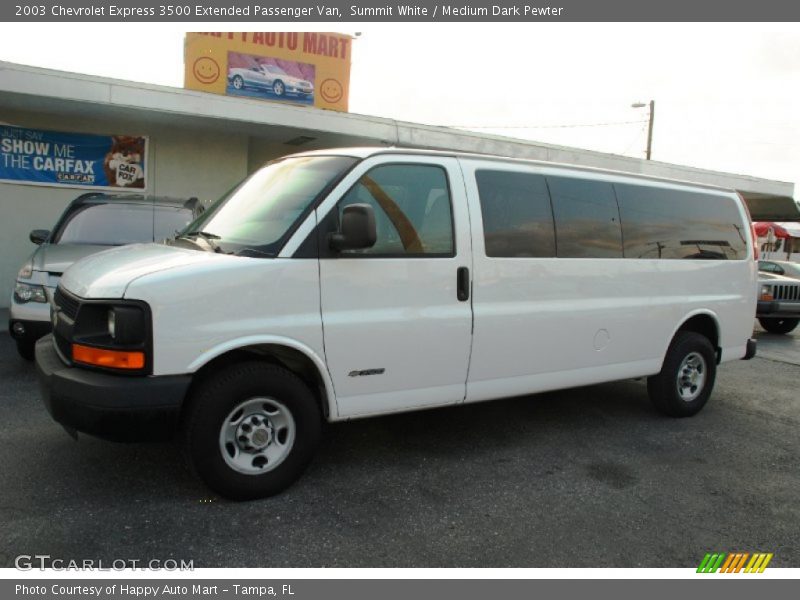 Summit White / Medium Dark Pewter 2003 Chevrolet Express 3500 Extended Passenger Van