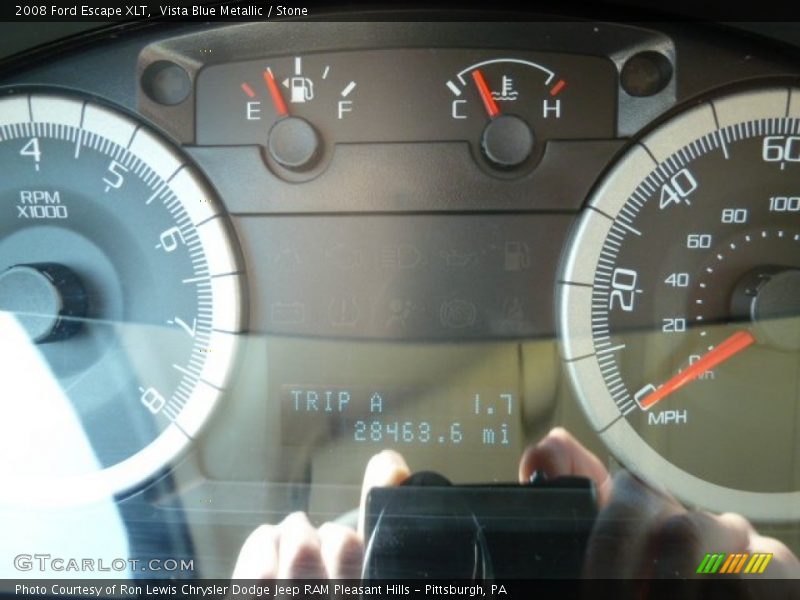 Vista Blue Metallic / Stone 2008 Ford Escape XLT