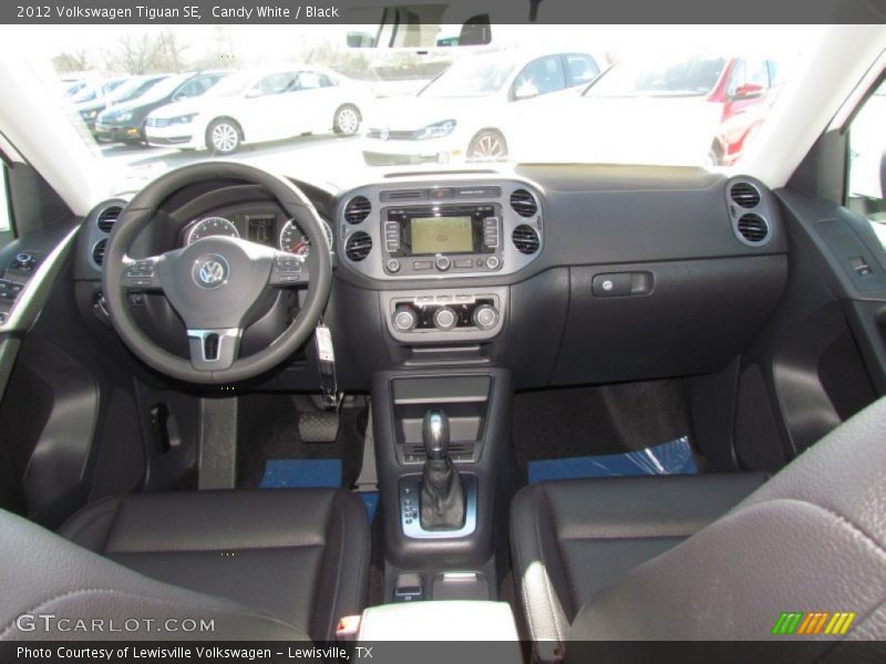 Candy White / Black 2012 Volkswagen Tiguan SE