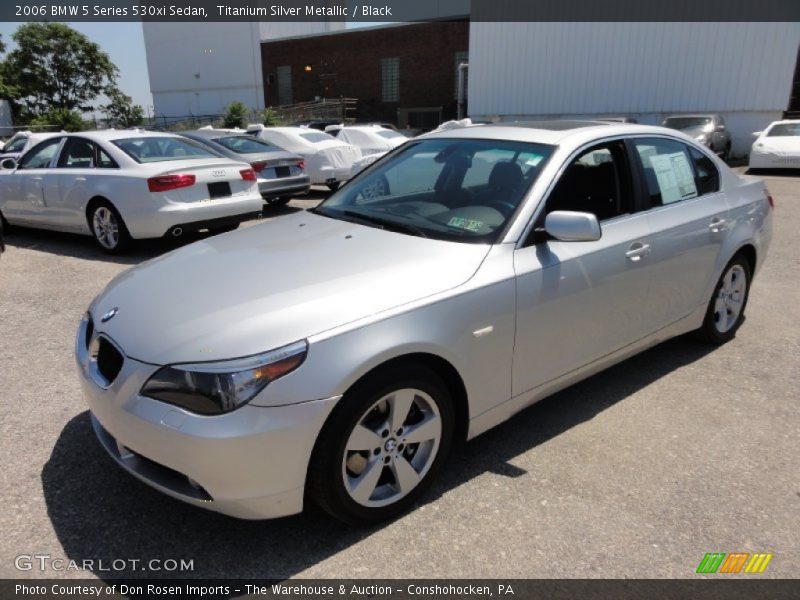 Titanium Silver Metallic / Black 2006 BMW 5 Series 530xi Sedan