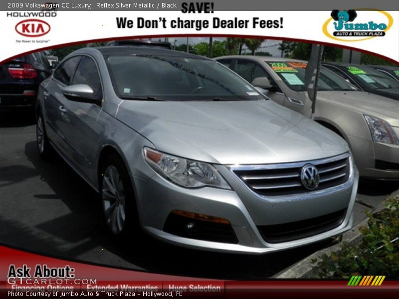 Reflex Silver Metallic / Black 2009 Volkswagen CC Luxury