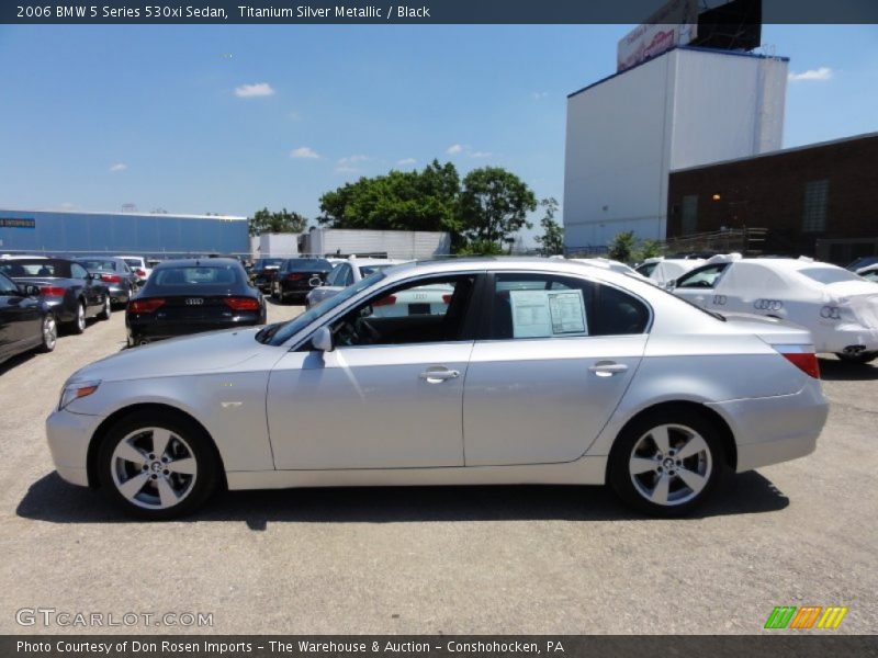 Titanium Silver Metallic / Black 2006 BMW 5 Series 530xi Sedan