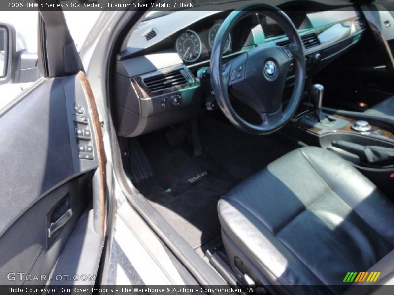 Titanium Silver Metallic / Black 2006 BMW 5 Series 530xi Sedan