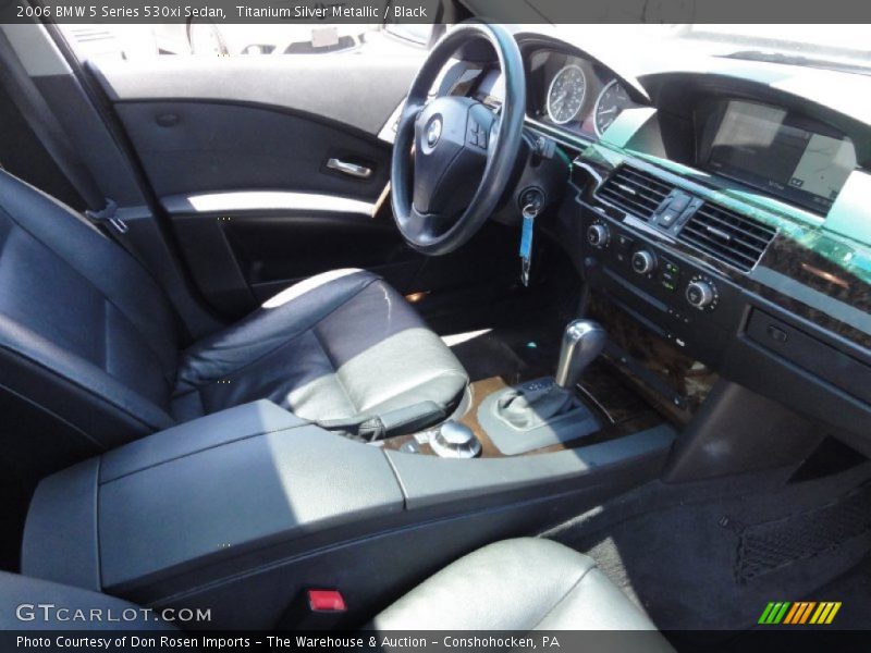 Titanium Silver Metallic / Black 2006 BMW 5 Series 530xi Sedan
