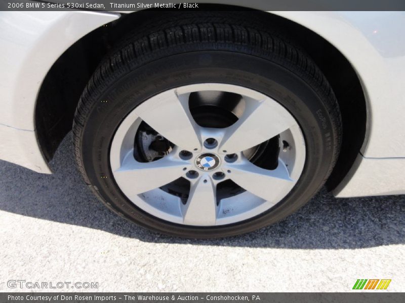 Titanium Silver Metallic / Black 2006 BMW 5 Series 530xi Sedan