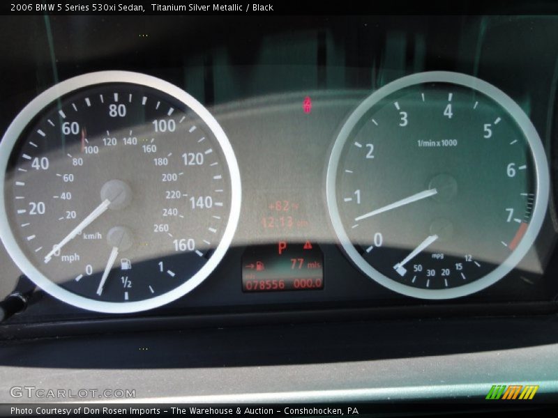 Titanium Silver Metallic / Black 2006 BMW 5 Series 530xi Sedan