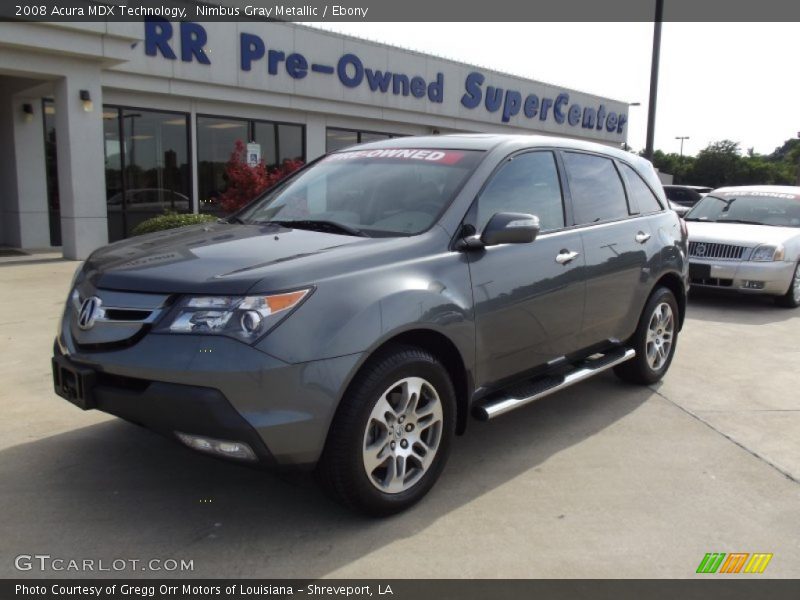 Nimbus Gray Metallic / Ebony 2008 Acura MDX Technology