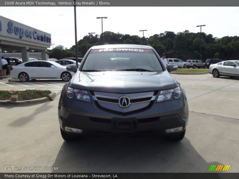 Nimbus Gray Metallic / Ebony 2008 Acura MDX Technology