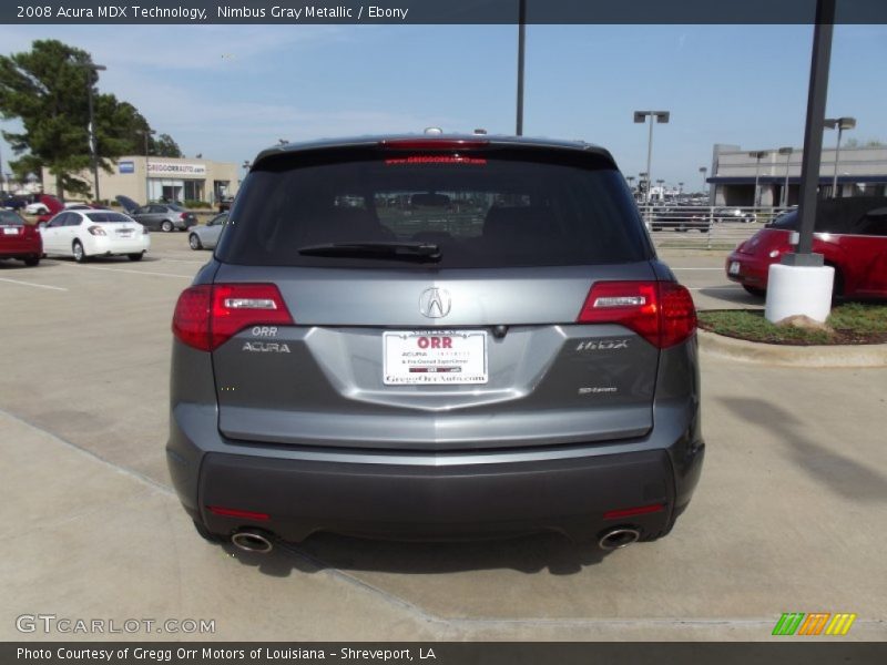 Nimbus Gray Metallic / Ebony 2008 Acura MDX Technology