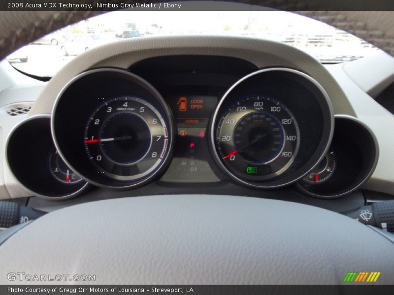 Nimbus Gray Metallic / Ebony 2008 Acura MDX Technology