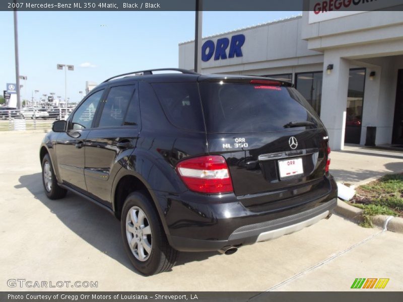 Black / Black 2007 Mercedes-Benz ML 350 4Matic