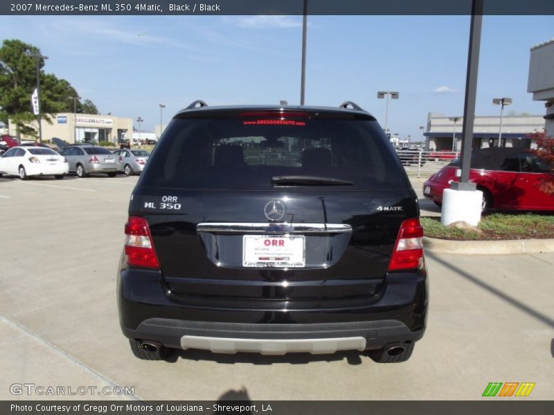 Black / Black 2007 Mercedes-Benz ML 350 4Matic