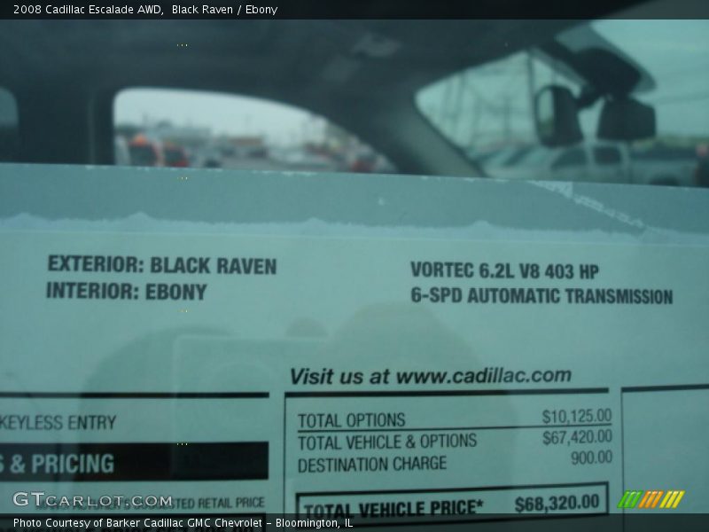 Black Raven / Ebony 2008 Cadillac Escalade AWD