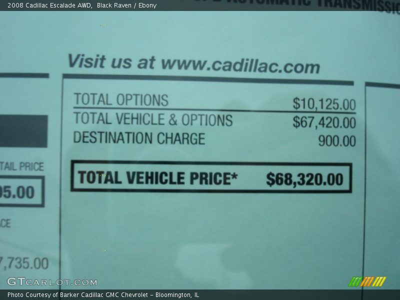 Black Raven / Ebony 2008 Cadillac Escalade AWD