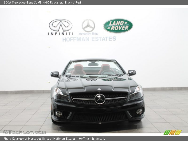 Black / Red 2009 Mercedes-Benz SL 63 AMG Roadster