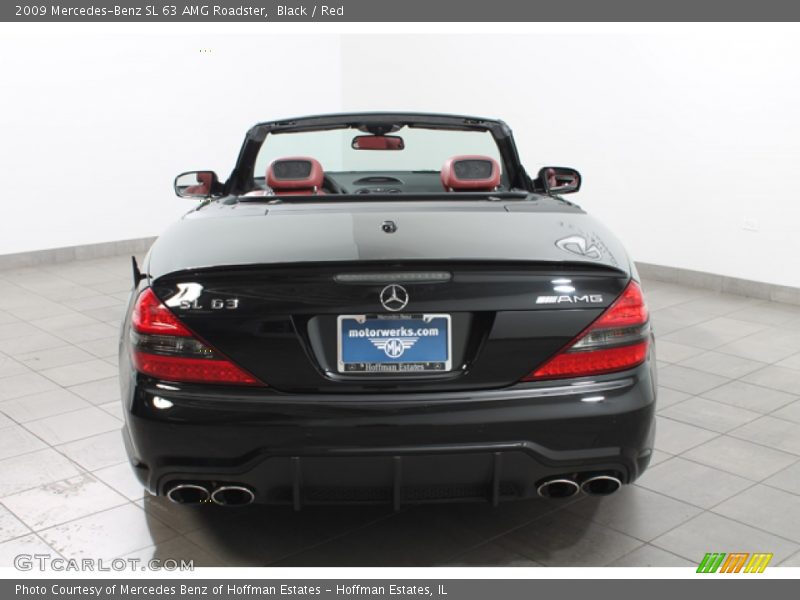 Black / Red 2009 Mercedes-Benz SL 63 AMG Roadster