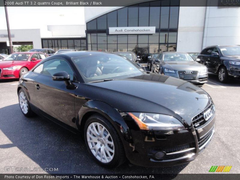 Brilliant Black / Black 2008 Audi TT 3.2 quattro Coupe